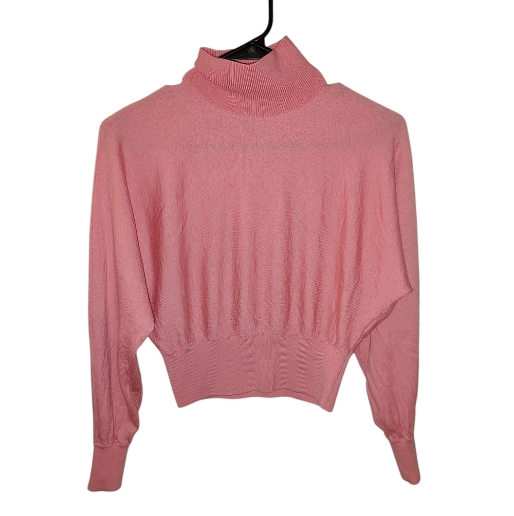 Alice + Olivia Pink Turtleneck Wool Sweater - Picture 3 of 4